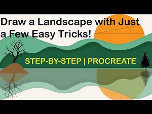 Creating stunning landscapes easily with procreate , simple tips for beginners 💕✨