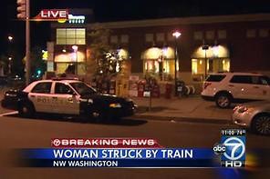 Woman hit by train at Metro's Tenleytown-AU station