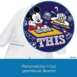 Personalize your Brums apron with the most famous Disney character of the history: Mickey Mouse! Choose your favourite print and within a few days at home you will receive your personalized apron! Personalize now on www.brums.com | Brums