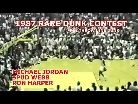 1989 RARE Dunk Contest ft. Michael Jordan, Dominique Wilkins & Spud Webb (MJ Free Throw Dunk)