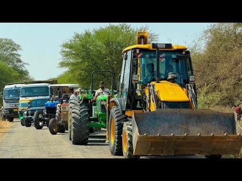 Jcb Loading Sand BharatBenz Truck Swaraj Tractor Pickup Tipper? Jcb Ki Khudai | Jcb Tractor Cartoons