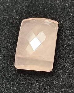 Pink Rose Quartz, January Birthstone, Pink Birthstone, Rectangular Shape, Faceted Rose Cut, Small Rose Quartz, Genuine, Pastel Pink Faceted.