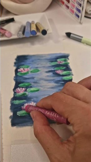 Eine kleine Reise in die Welt des Impressionismus. 🌸 Mit Ölpastell auf Papier entstanden. Sanfte S