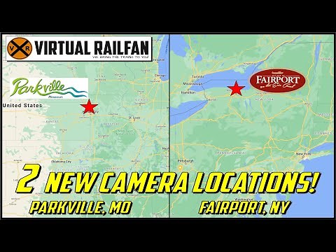 WOO-HOO!!! TWO NEW CAMERA LOCATIONS FROM VIRTUAL RAILFAN! PARKVILLE, MO & FAIRPORT, NY