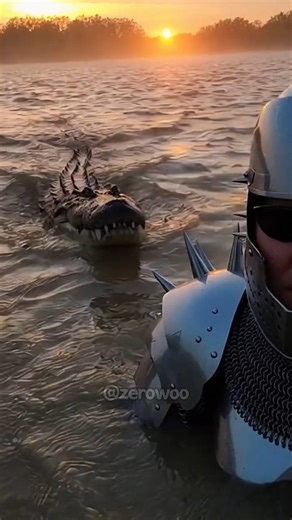 ZEROWOO | Two wild Crocodile attack a man in spiked armor — 🐊⚔️ | Caught on iPhone! #fyp #viralreels #crocodile #alligator #ufc #iphoneviral #viral | Instagram