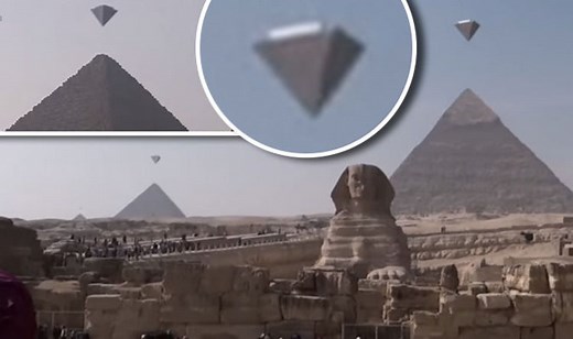 Are the objects flying over Giza pyramids alien UFOs?