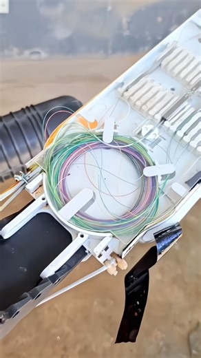 Inside a Fiber Optic Splice Enclosure | Cable Management & Trays