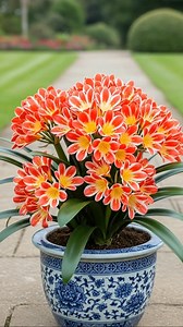 This flower is called Clivia miniata💮🌸, commonly known as the Natal lily or bush lily. #gardening #garden #flowers #orchids | Ammy Lia