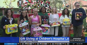 CBS stars spread holiday cheer to the kids at the Children's Hospital in Los Angeles