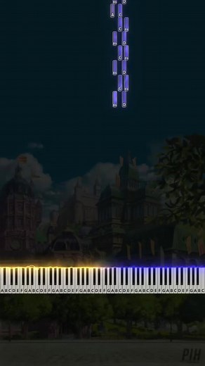 Piano Man on Instagram: "Merry Go Round of Life - Howls Moving Castle Piano Tutorial #fyp #tutorial #piano #satisfying"