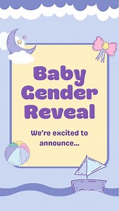 Exciting Gender Reveal Video Invitation - Etsy UK