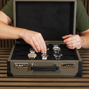 Introducing our new Suitcase for 15 Watches Designed to keep your timepieces secure and organized. ✅ 45-Day Money Back Guarantee ✅ Made with Genuine Leather 1,500 ⭐️ ⭐️ ⭐️ ⭐️ ⭐️ Reviews “Bought for my husband’s birthday he loves it. Displays watches beautifully.” | DailyWatch