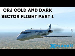 X plane 11 - CRJ200 - COLD AND DARK Start Sector Flight