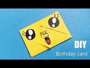 DIY Pull Tab Origami Greeting Card | Birthday Card | Envelope Card | Letter Folding Origami 2020