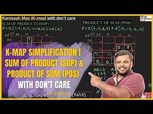 DSD#8 K-Map Simplification | Sum of Product (SOP) & Product of Sum (POS) with don’t care||EC Academy