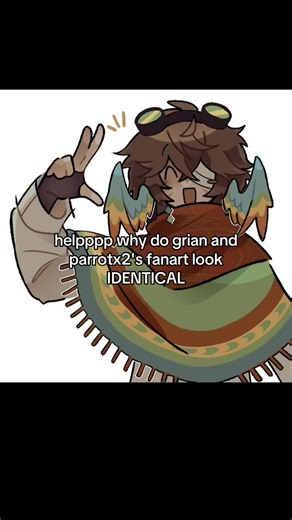 Spot the Difference: Grian and Parrot Fanart