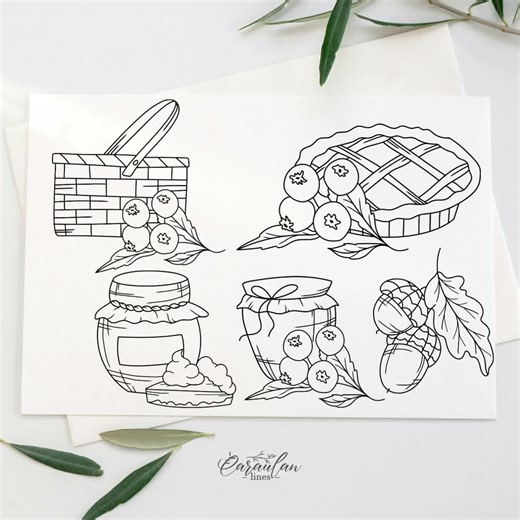 Fall Leaves SVG Bundle: Autumn Clipart, Floral Line Art (commercial Use, Digital Download) - Etsy