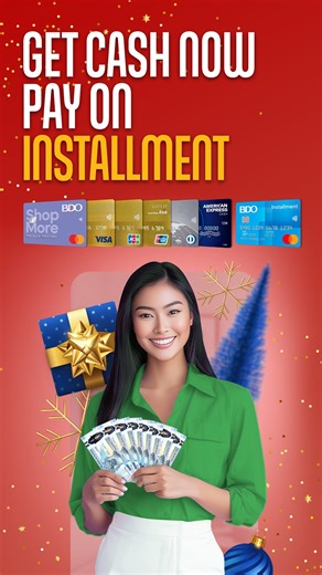 Get extra CASH from your BDO Credit Card! Enjoy 0.55% monthly interest on 12 to 36 months terms. Plus, pay up to 2 months later. Ways to avail: - Log-in to your BDO Pay App, tap Installment Offers> Cash Installment - Visit any BDO branch nationwide Promo runs until January 31, 2026. For more details, visit www.bdo.com.ph/cashnow Terms & Conditions and fees apply. DTI241646 No BDO Credit Card yet? Apply online and get a P200 Pluxee eGC when you register! For details, visit www.bdo.com.ph/credit-c