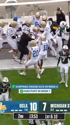 Big Ten Football on Instagram: "The UCLA special teams unit is up to some trickeration again 👀"