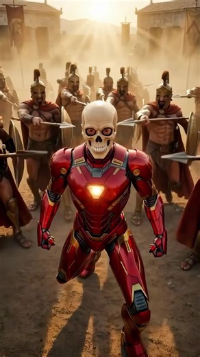 IRON MAN woke up in SPARTA?! #skeleton #fyp
