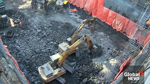 Montreal’s REM airport train station excavation well under way