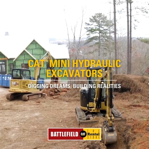 Lease a Cat Mini Hydraulic Excavator from $699 /month. While Supplies Last! Details here: https://www.battlefieldequipment.ca/cat-mini-excavators | Battlefield Equipment Rentals / Location d’équipement Battlefield