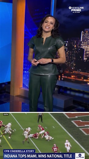 The Indiana Hoosiers are college football national champions for the first time in school history. The Hoosiers came out on top Monday night with a thrilling 27-21 victory over Miami. ABC News’ Linsey Davis it breaks by the numbers.