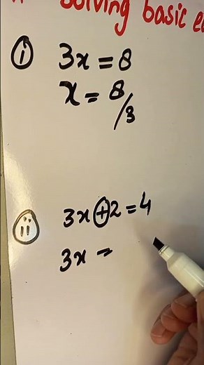 Algebra Basics - Solving Basic Equations - Quick Review!#algebrabasics