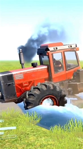 Mod Tractor vs Extreme River Crossing|| #shorts #tractor #mudrunner #simulator