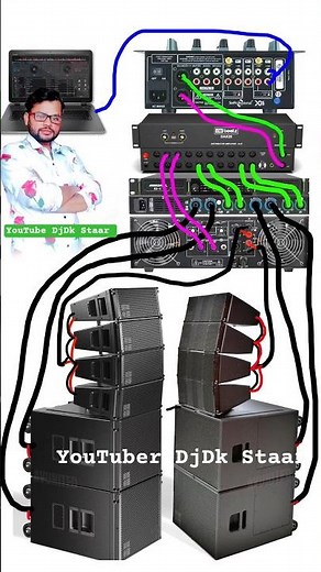 Line Array #dj setup wiring connection idea's 4 #Bass 8 Line Arrey