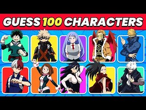 Guess 100 My Hero Academia Characters In 5 Seconds | BNHA Anime Quiz🦸🏻