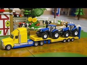 Siku 1805 Truck with New Holland Tractors