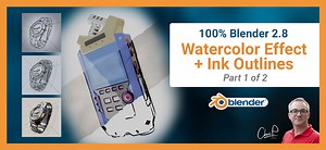 Watercolor Effect   Ink Outlines in Blender 2.8