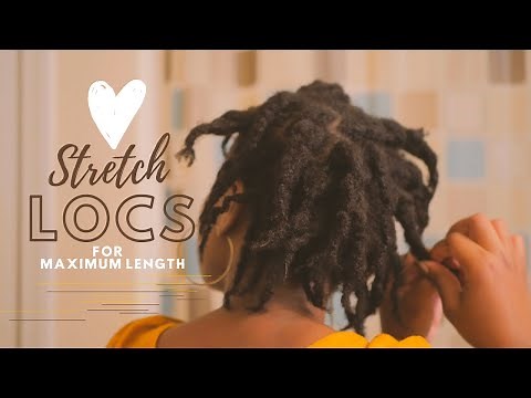 How to Stretch Locs for MAX Length + Easy Braid Out Style (Two Strand Twist Starter Locs on 4C Hair)