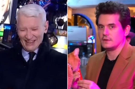 Anderson Cooper Has Laughing Fit as John Mayer Calls into New Year's Special from Tokyo Cat Bar