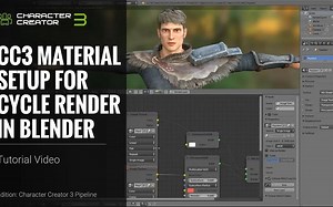 Character Creator 3 教程-在Blender中用于循环渲染的CC3材质设置