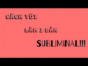 Cách tôi làm 1 bản SUBLIMINAL bằng Audacity ( trên máy tính )