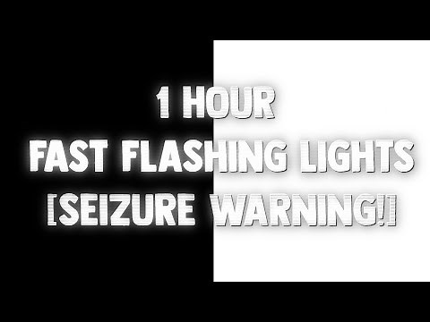 1 Hour Fast FLASHING LIGHTS Black & White Screen! | SEIZURE WARNING! | Screensaver, Disco Lights