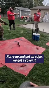 2.8M views · 10K reactions | How We Stamp Concrete When It's Raining #reels #constructionworker #outdoorservice #rainydays #concrete #worker | Victory Outdoor Services | Facebook