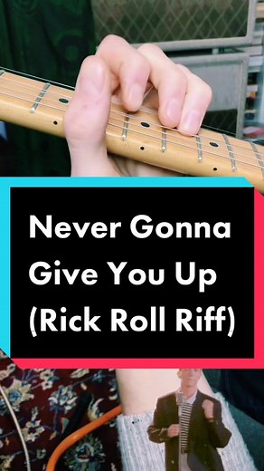 Rick Roll anyone with the Never Gonna Give You Up - Rick Astley Riff #guitarlesson #guitartabs #rickroll