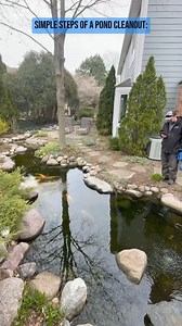9.3M views · 55K reactions | Of course every pond is different, which means every cleanout is different; but here are the basic steps to every pond cleanout!  #pond #clean #transformation #koi #howto #steps #maintenance | Team Aquascape | Facebook