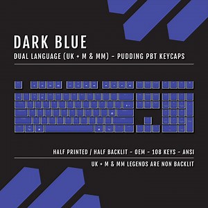 Dark Blue Pudding Keycaps: Dual Language PBT, 108-key ANSI - Etsy Canada