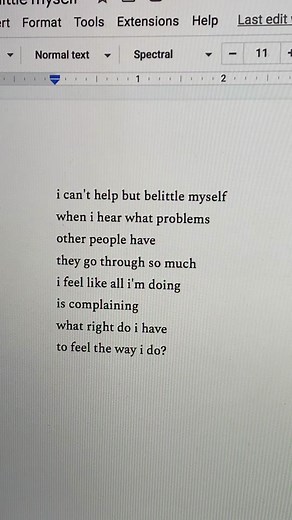 i hate how much i invalidate my own feelings but i cant stop #poetry #poemtok #poetrytok #poem