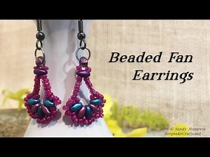 Beaded Fan Earrings-Jewelry Beading With Superduos Tutorial