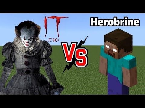 PENNYWISE vs HEROBRINE Batalla Épica en Minecraft 😎
