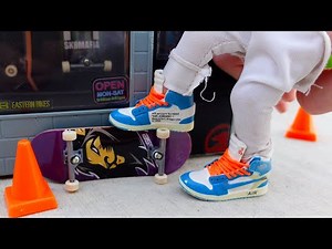 Finger Skateboard | Little Town | Tech Deck Ramp Unboxing | Finger Skateboard Tricks | Mini Nike