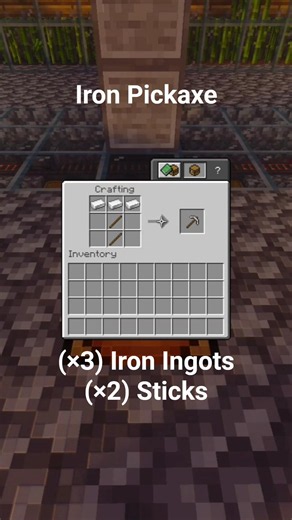 How to CRAFT IRON PICKAXE in Minecraft 1.21! 🪨 Quick & Easy #Minecraft #Shorts