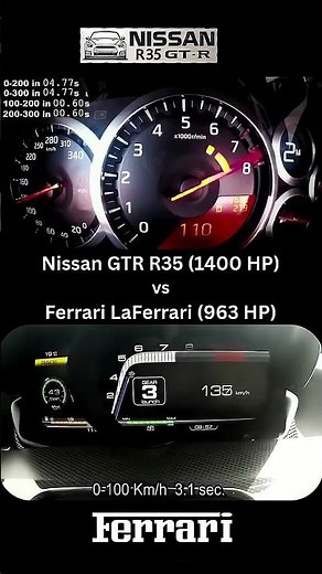 Nissan GTR R35 vs Ferrari LaFerrari #dragracing #jdmcars #italiancars #supercars #jdm #racing #cars