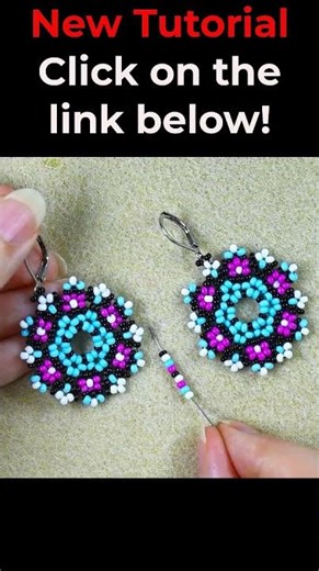 DIY Beaded Earrings - Colourful Flowers EASY Tutorial
