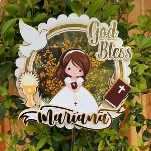 First Communion Cake Topper, Mi Primera Comunion, Communion Party Decorations, 1st Communion Party Decor, 1st Communion for Boy and Girls - Etsy